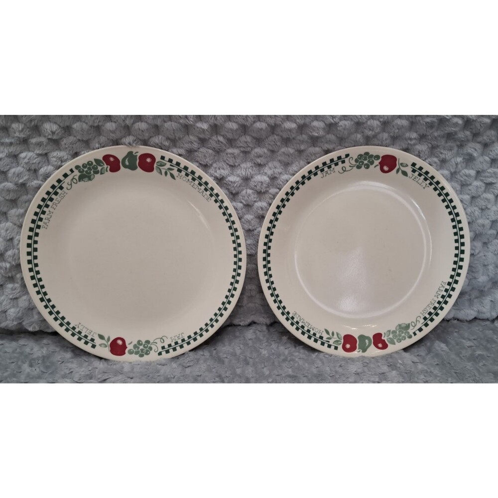 Corelle by Corning FARM FRESH Dinner Plates Set of 2 Apples 10-1/4" Jelly Jam